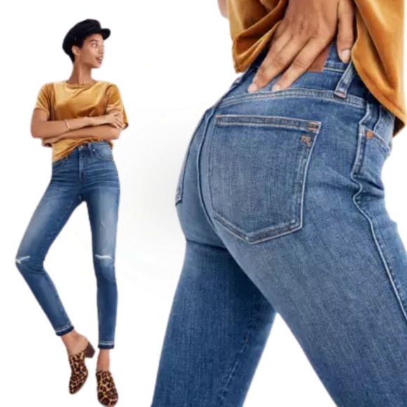 Madewell Denim - Madewell 9' High-Rise Skinny Blue Jeans Size 28P